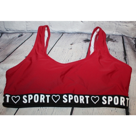 NEW ♡ Sport Tape Logo Padded Sports Bra - Picture 3 of 13